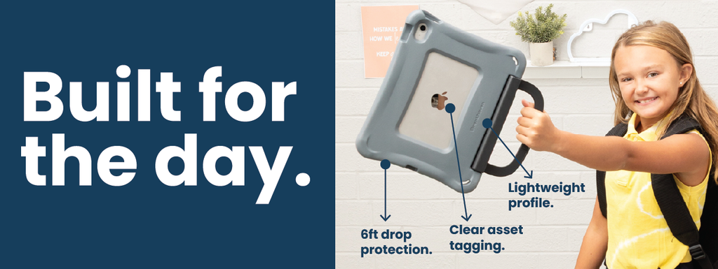 Brenthaven bounce case: built for the day. 6ft drop protection. Clear asset tagging. Lightweight profile.